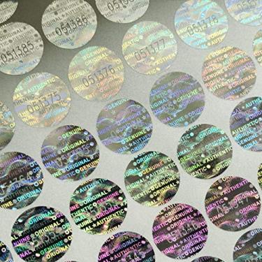 Imagem de TLK&FBB 1,5 cm de garantia de vedação inviolável de alta segurança Void Original Genuíno Autêntico Holograma Etiquetas/Adesivos com Numeração de Série Sequencial Exclusiva à Prova de Violação (550)