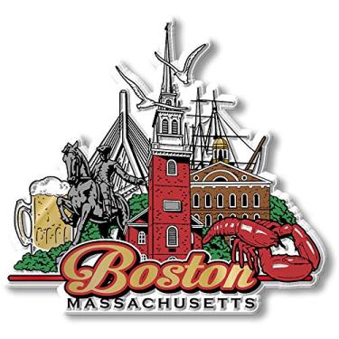 Imagem de Classic Magnets Made with Pride in the USA Colagem da cidade - Boston, MA