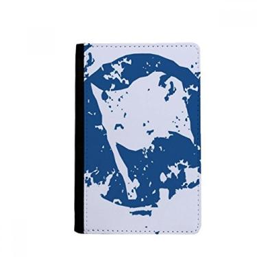 Imagem de Carteira com design de bandeira azul ilustração padrão porta-passaporte Notecase Burse capa para cartão, Multicolor