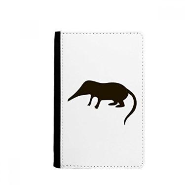 Imagem de Porta-passaporte preto com retrato de animal de musaranho Notecase Burse capa carteira porta-cartão, Multicolor