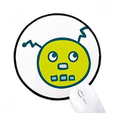 Imagem de Tapete de mouse robô universo e alienígena desktop escritório tapete redondo para computador