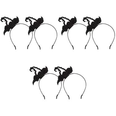 Imagem de Beaupretty 6 Pçs Gaze Para Up Photo Witch Roses Halloween Prop Head Hat Men Headband Headband Mini Decoração Hoop Women Decor Hair Hairbands With Dress Web Horn Headdress Hoops Spider E