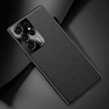 Imagem de Capa de telefone de couro para Samsung Galaxy S22 S21 Ultra S22 Plus S20 FE 4G 5G para Samsung S 22 21 Capa de proteção de câmera, 04, para S22