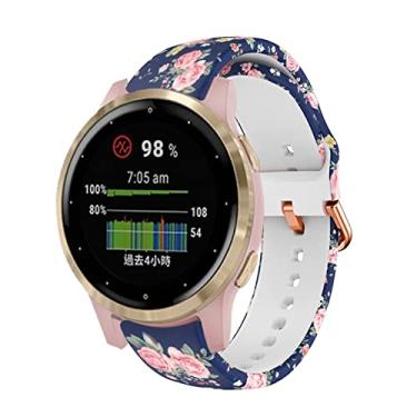 Imagem de WIKUNA Pulseira de relógio inteligente de 18 mm para Garmin Venu 2S/Vivoactive 3S 4S pulseira de silicone acessórios de substituição para pulseira S ativa (cor: LMG, tamanho: 18mm universal)