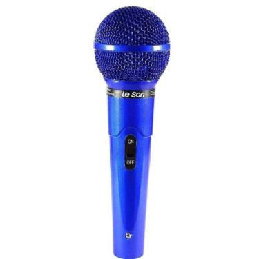 Imagem de Microfone Com Fio Azul Profissional Mc-200 P10 - Leson 2Am00200a