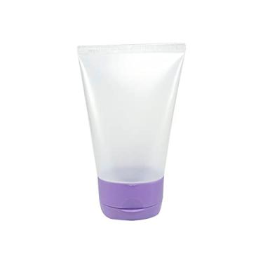 Imagem de BISNAGA PLÁSTICA TRANSPARENTE 30ML C/TAMPA FLIP TOP (50 PEÇAS) (lilas)