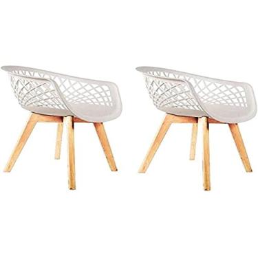 Imagem de CADEIRA WEB WOOD CX 2 - PP BRANCO