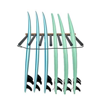 Imagem de WOODFISH BOARDS Rack para 6 Pranchas de Surf na Vertical