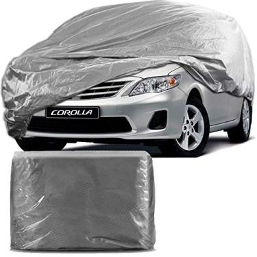 Imagem de Capa Protetora para Cobrir Carro 100% Impermeável com Forro Central e Elástico Tamanho G Cinza Toyota Corolla