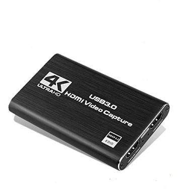 Imagem de Placa de captura de áudio e vídeo, HDMI USB3.0 4K 1080P 60fps Conversor de vídeo portátil confiável para streaming de jogos, transmissões ao vivo, gravação de vídeo