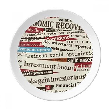 Imagem de Text Title Veins Placa de fundo Decorativa Porcelana Salver Prato de jantar