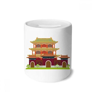 Imagem de DIYthinker China Architecture Landmark Caixa de Dinheiro Padrão Tradicional Caixa de Cerâmica Porta-Moedas Presente