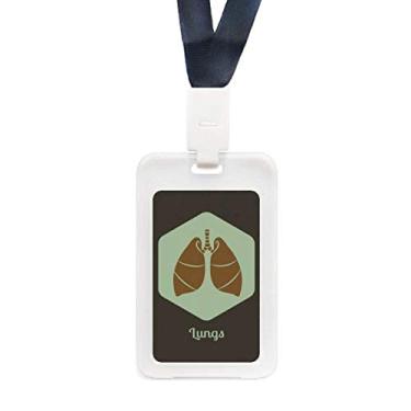 Imagem de Body Organs Manga protetora transparente para cartão de crédito e identidade, órgãos pulmões