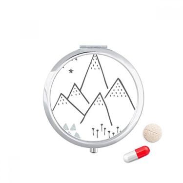 Imagem de Estojo de comprimidos com estampa de estrela de grama de montanha com compartimento para armazenamento de remédios