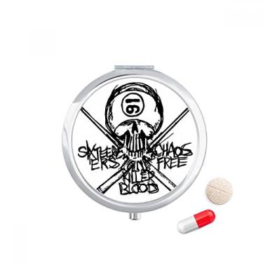 Imagem de Caixa de comprimidos de espada de esqueleto preto Ninja, número 16, dispensador de remédios