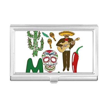 Imagem de Porta-cartões de visita com estampa de marco nacional do México