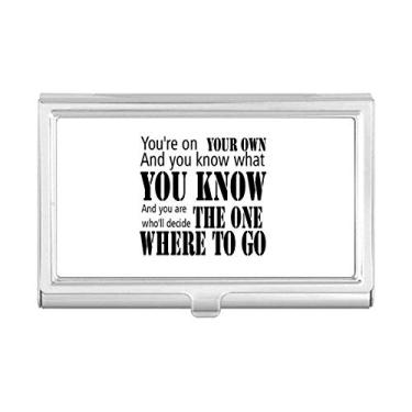 Imagem de You Decida Onde Ir Citação Porta-cartões de visita Carteira de bolso