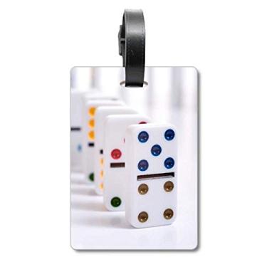 Imagem de Pai Gow Dominoes Dice Gambling Mala Etiqueta de Bagagem para Cartão de Bagagem