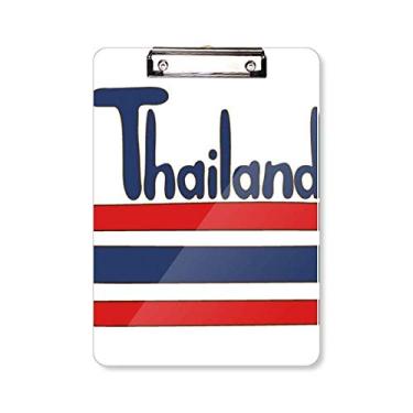 Imagem de Bandeira nacional da Tailândia vermelha e azul padrão prancheta pasta bloco de escrita placa de apoio A4