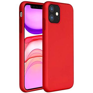 Imagem de Capa Tpu Fosca Para Iphone 11 com Tela de 6.1" Polegadas - Capinha Case De Prote��o Ultra Fina Slim Material Silicone Fosco (Vermelha)