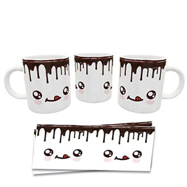 Imagem de Caneca Divertida Chocolate Quente Kawaii Presente Geek cor:Branco