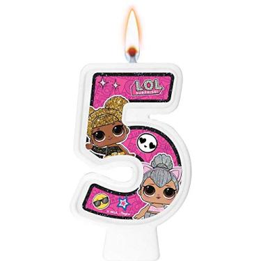 Imagem de Vela Numeral Lol Surprise Numero 5 01 Un.