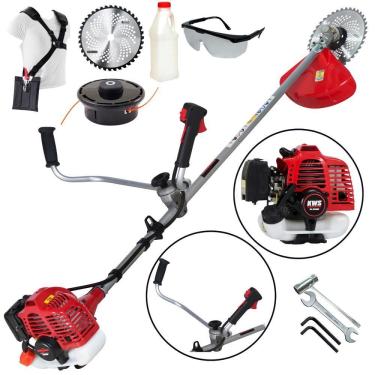 Imagem de Roçadeira Premium Kawashima KW2600L Motor M2600 25.4cc Com Guidão e Lâmina de Vídia Ide...
