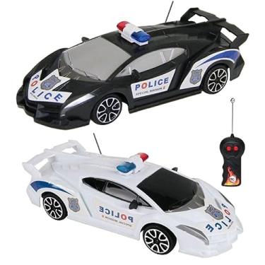 Imagem de Carrinho de Controle Remoto Polícia 3 Funções Esportivo Brinquedo Escala 1:24 Linha Premium M5 Armarinhos