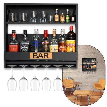 Imagem de  Barzinho Adega Bar de Parede: Estilo e funcionalidade em casa!
