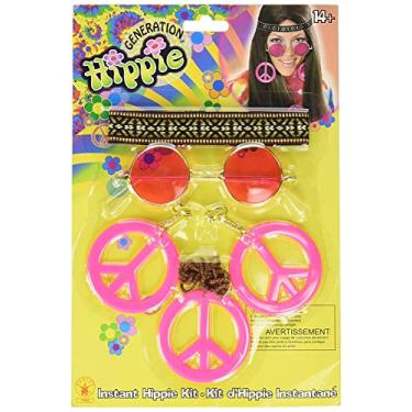 Imagem de Rubie's Kit de acessórios hippie feminino da Costume Feeling, Multicolorido., tamanho nico