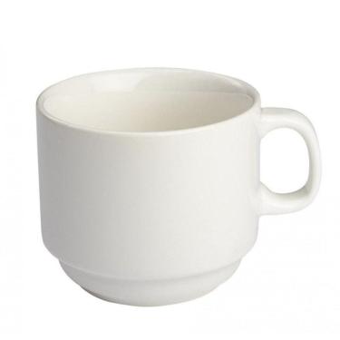 Imagem de Jogo De Xícara De Chá Empilhável 200 Ml Porcelana Branca