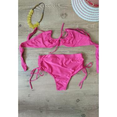 Imagem de Biquíni Feminino Plus Size Aro Sem Bojo Calcinha Cintura Alta