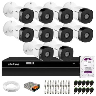 Imagem de Kit 10 Câmeras Intelbras Vhd 1230 B Full Hd 1080p Bullet Visão Noturna de 30 metros Ip67 + Dvr Intelbras Mhdx 1216 Full Hd 16 Canais Multi Hd + Hd 1tb