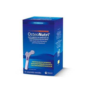 Imagem de Suplemento Alimentar Osteonutri Cálcio 600mg + Vitamina D 400UI - 60 Comprimidos 60 Comprimidos