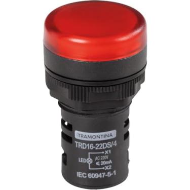 Imagem de SINALIZADOR TIPO LED TRD 16-22DS 4 220V VERMELHO EM TERMOPLASTICO TRAMONTINA 220V