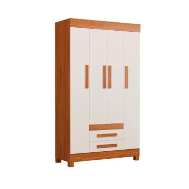 Imagem de Guarda Roupa Juvenil 4 Portas Veneza Off White Nature