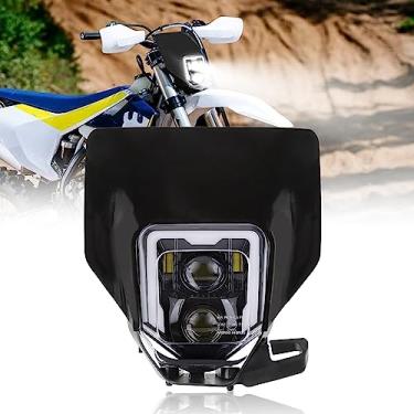Imagem de Farol de motocross de LED Dirt Bike com bisel adequado para Husqvarna FE 250 350 450 501 701, TE150 250i 300i, FC250 350 450, TX125 Enduro 701 Pit Bike DRL farol alto baixo farol