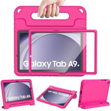 Imagem de AVAWO Capa infantil para Samsung Galaxy Tab A9+/A9 Plus 11 polegadas 2023 com protetor de tela integrado, suporte leve à prova de choque capa adequada para crianças (SM-X210/X216/X218), rosa