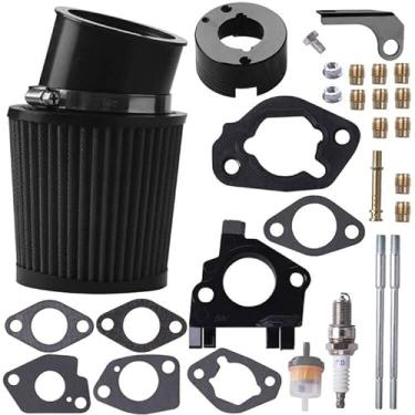 Imagem de MRELC Kit de jato adaptador de filtro de ar para Predator 301cc 420cc 11hp 13hp 15hp GX340 GX390 389cc estágio 1 mini peças de bicicleta Go Kart carrinho de golfe cortador de grama bomba de água