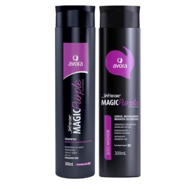 Imagem de Shampoo + Gloss Matizador Avora Magic Purple Platinum 300ml
