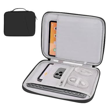 Imagem de Capa de acessórios para iPad Pro 12,9, bolsa de transporte acolchoada para iPad Pro 12,9 M2/M1/2018-2020 com teclado mágico/teclado inteligente fólio, Surface Pro 9/8 (preto, 12,9)