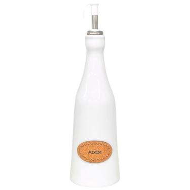 Imagem de Galheteiro Garrafa Porcelana Premium Branca Azeite 350ml