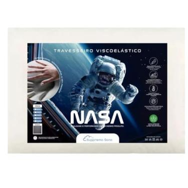 Imagem de Travesseiro NASA Viscoelástico Termossensível Suppremo Sono Branco Alto 14 cm Conforto Alta Durabilidade Ortopédico Aconchegante Para Sono Perfeito (14 cm)