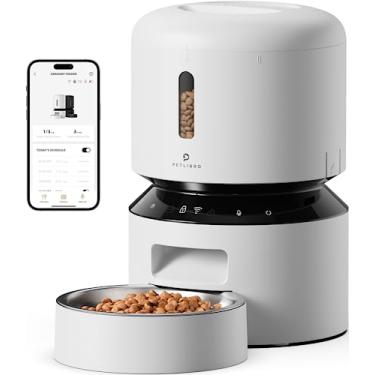 Imagem de PETLIBRO Dispensador automático de ração para gatos, alimentador de animais de estimação WiFi 5G com preservação do frescor, alimentadores de gatos cronometrados para ração seca, até 48 porções, 10 refeições por dia, alimentador de animais de estimação para gatos/cães, WiFi preto