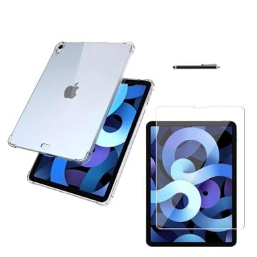 Imagem de Capa Capinha Anti Impacto + Película de Vidro Temperado + Caneta Touch Compatível Com iPad Air 4ª e Air 5ª geração 10.9 Polegadas - (Hard Glass Store)