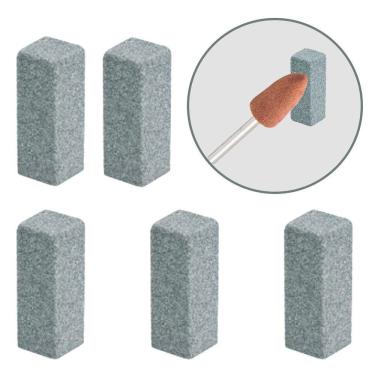 Imagem de Kit 5 Bastão Abrasivo Pedra Ponta Montada Micro Retífica