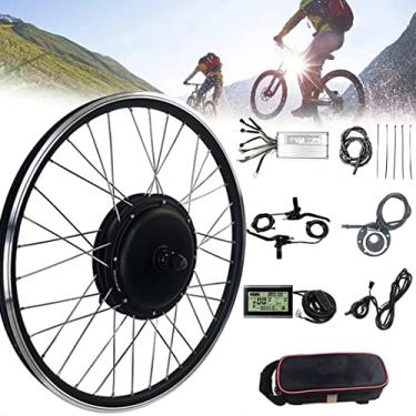 Imagem de Kit De Conversão De Bicicleta Elétrica,Kit De Conversão De Bicicleta Elétrica De Roda Dianteira E-bike Ciclismo Motor De Cubo Sem Engrenagem Sem Escova,Fácil De Instalar,48V/1000W-29in