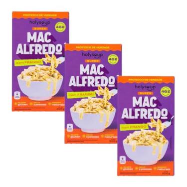Imagem de KIT 3X MACARRÃO PROTEICO SEM GLÚTEN HOLYSOUP MAC ALFREDO 200G
