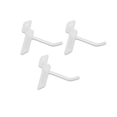 Imagem de Lm Balcoes Gancho Para Painel Canaletado 5cm Branco Kit 20 Unidades