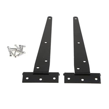 Imagem de Dobradiça em T resistente de 12,7 cm, 2 peças, dobradiças em T de ferro galvanizado para porta de metal de madeira, fácil instalação, forte resistência à corrosão - para portões de jardim, iate -